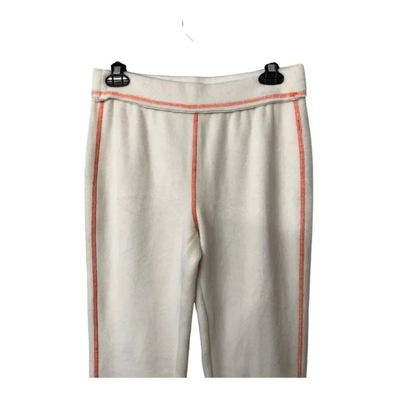Out From Under Fleece Flare Pants Urban Outfitters Cream White and Red Pull On - Picture 7 of 10
